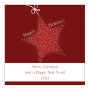 Small Square Star with String Christmas Labels